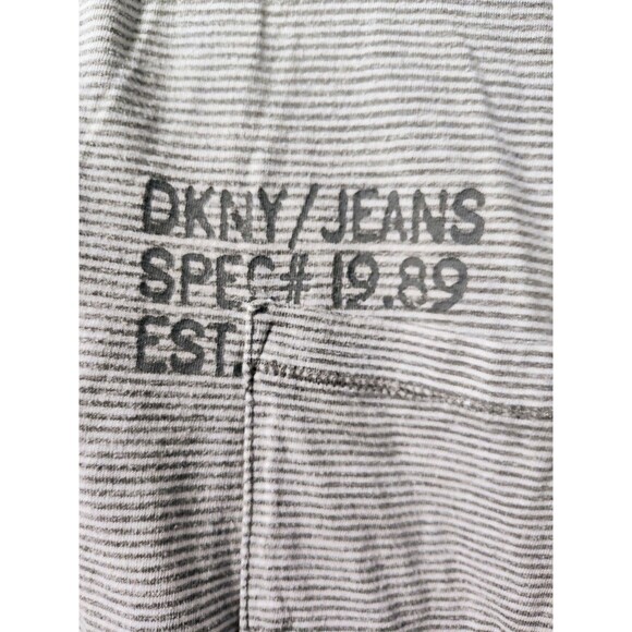DKNY Men's Polo Large Collared Striped Gray Shirt Est 1989 NYC Soft Comfort - Picture 10 of 11